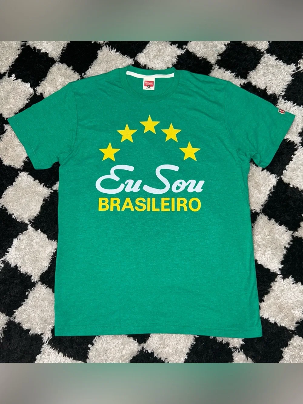 Homage Brazil Eu Sou Brasileiro National Soccer Team T Shirt Mens Medium Green